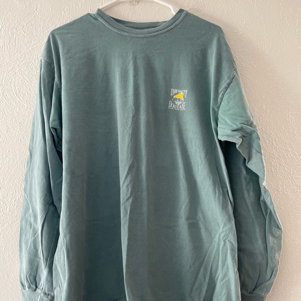 The Salty Dog Cafe long sleeve T-shirt in light green. Mens size large.